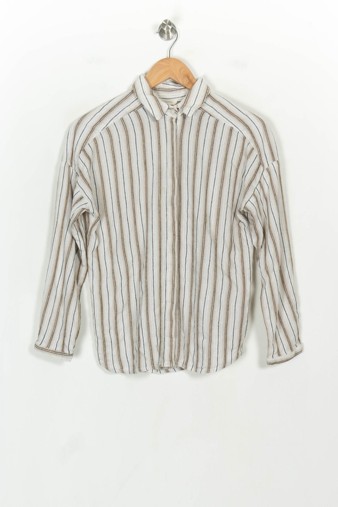 Chemise Rayée Beige et Blanche - Taille S/36 de la marque Louizon | PARAD117988 - Vendu par Paradigme - Image 2