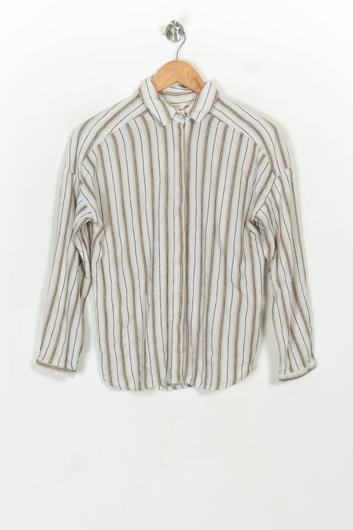 Chemise Rayée Beige et Blanche - Taille S/36 de la marque Louizon | PARAD117988 - Vendu par Paradigme - Image 2