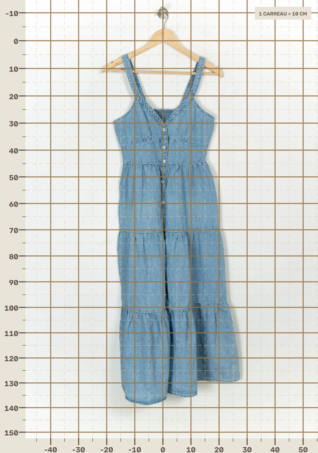 Robe Longue Bleue - Taille XS/34 de la marque Levi&