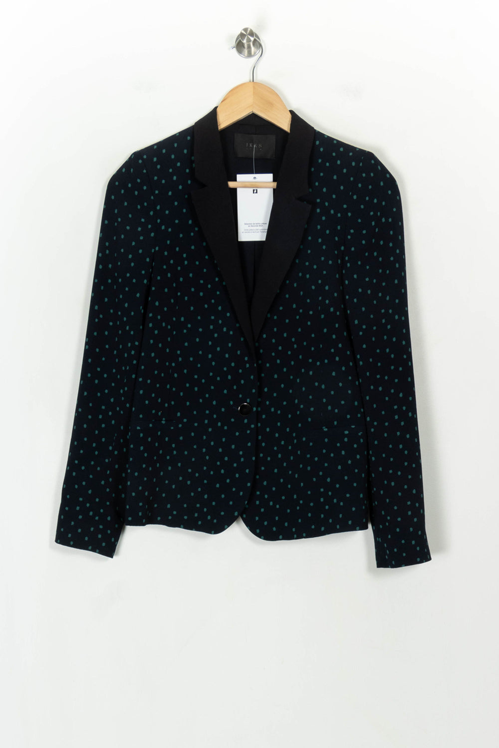 Blazer Bleu à Pois Verts - Taille S/36 de la marque IKKS | PARAD117990 - Vendu par Paradigme - Image 2