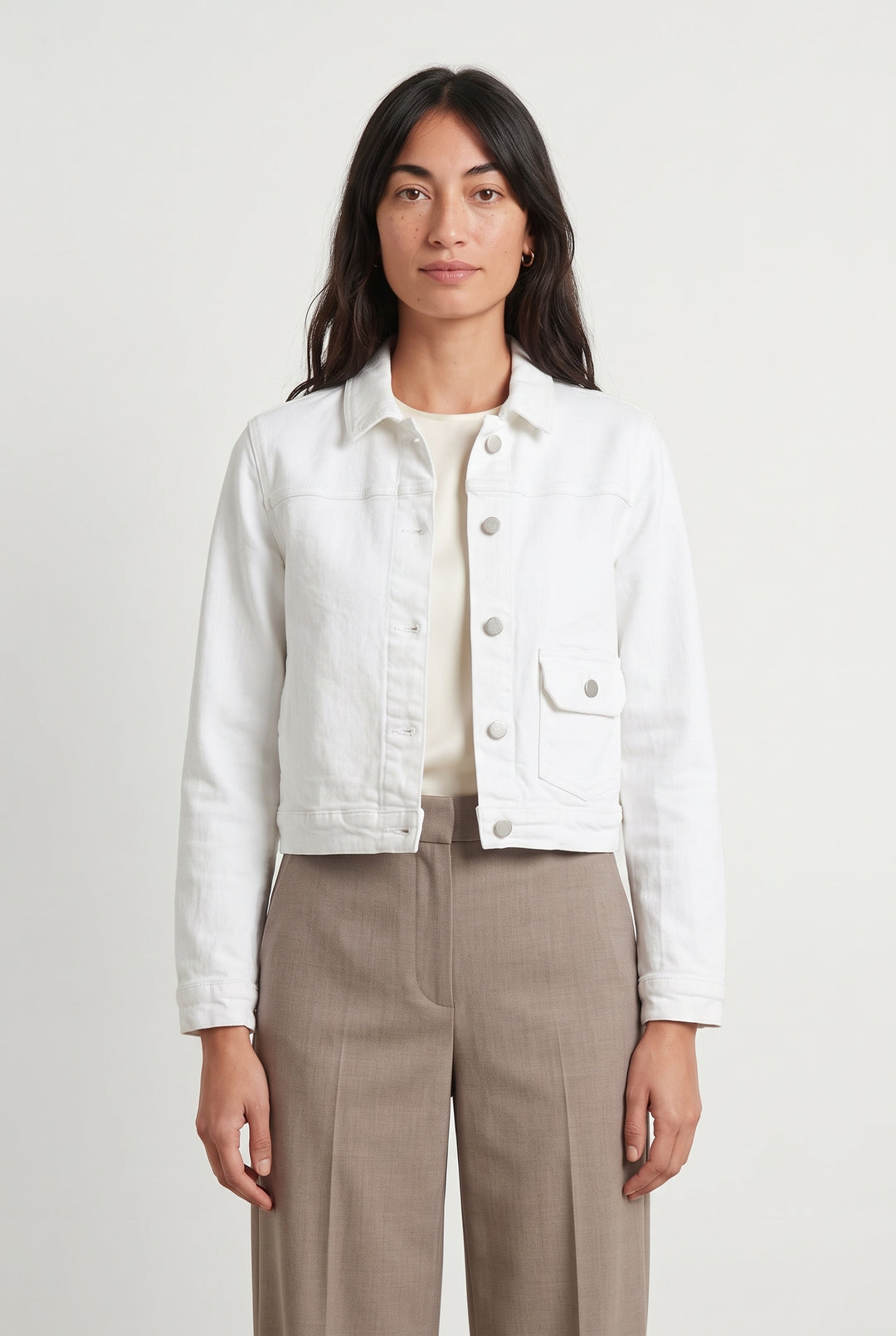 Veste en Jean Blanche - Taille S/36 de la marque Comptoir des Cotonniers | PARAD117992 - Vendu par Paradigme - Image 1