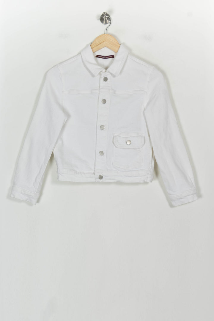 Veste en Jean Blanche - Taille S/36 de la marque Comptoir des Cotonniers | PARAD117992 - Vendu par Paradigme - Image 2