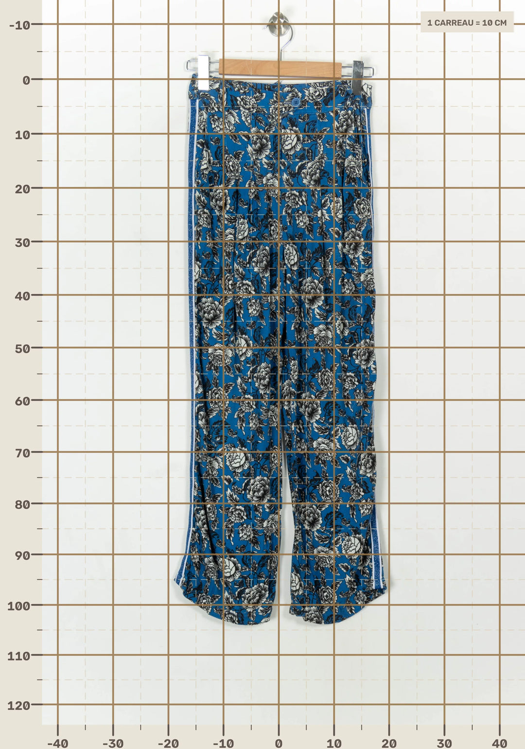 Pantalon Large Bleu et Noir - Taille S/36 de la marque Imprevu | PARAD117994 - Vendu par Paradigme - Image 4