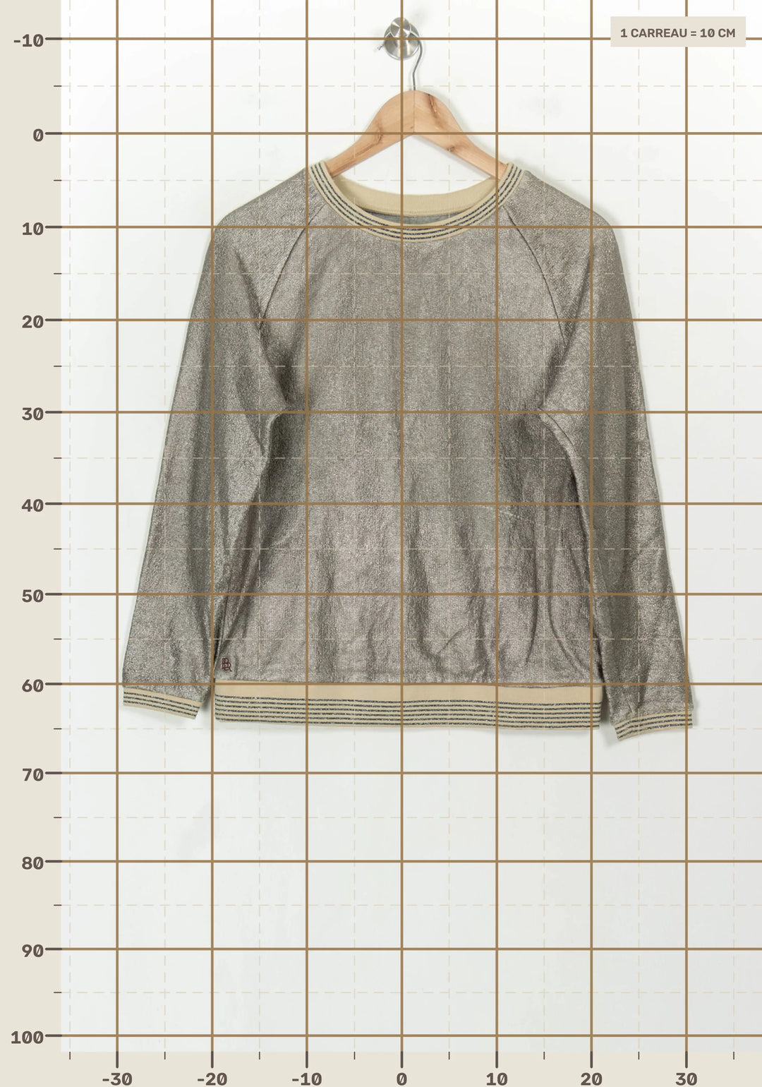 Sweat Gris et Beige - Taille M/38 de la marque Bellerose | PARAD118135 - Vendu par Paradigme - Image 4