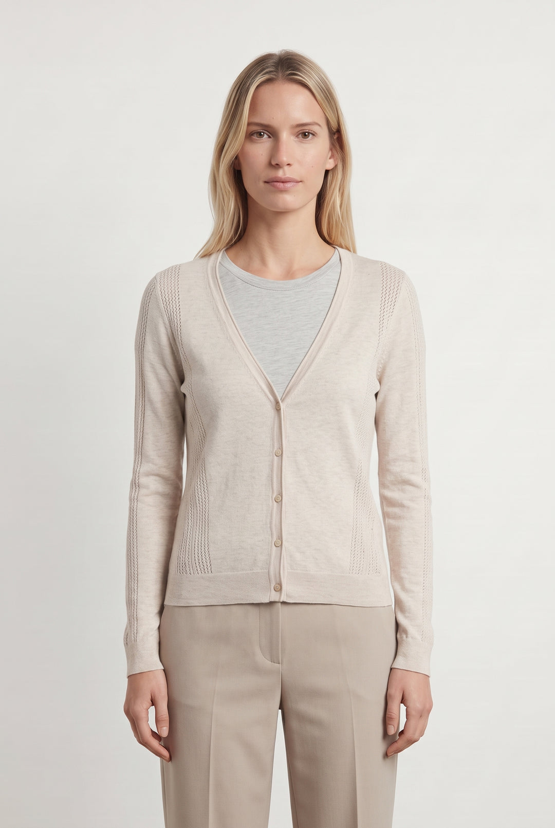 Cardigan Beige - Taille XS/34 de la marque Caroll | PARAD118136 - Vendu par Paradigme - Image 1