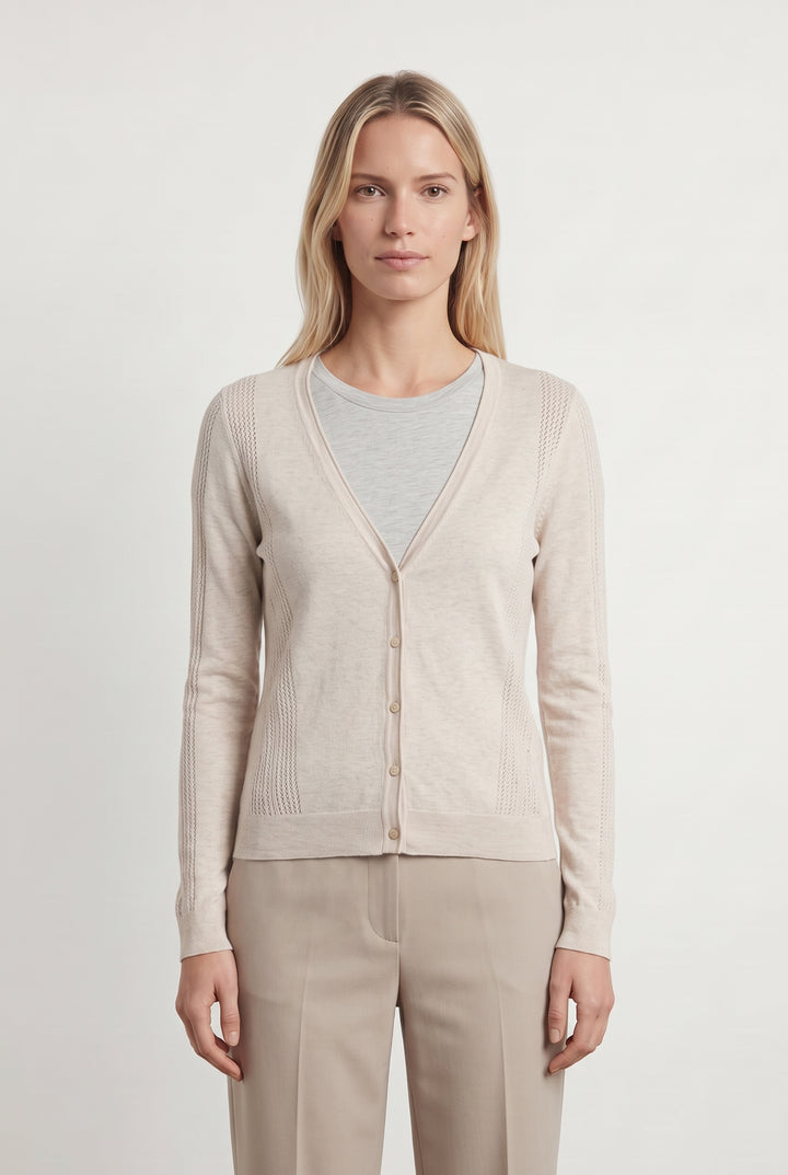 Cardigan Beige - Taille XS/34 de la marque Caroll | PARAD118136 - Vendu par Paradigme - Image 1