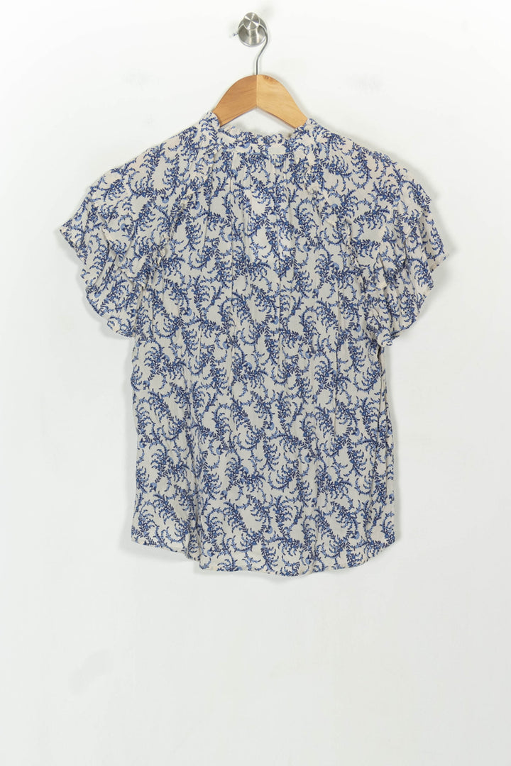 Blouse Blanche et Bleue - Taille M/38 de la marque ZAPA | PARAD118140 - Vendu par Paradigme - Image 5