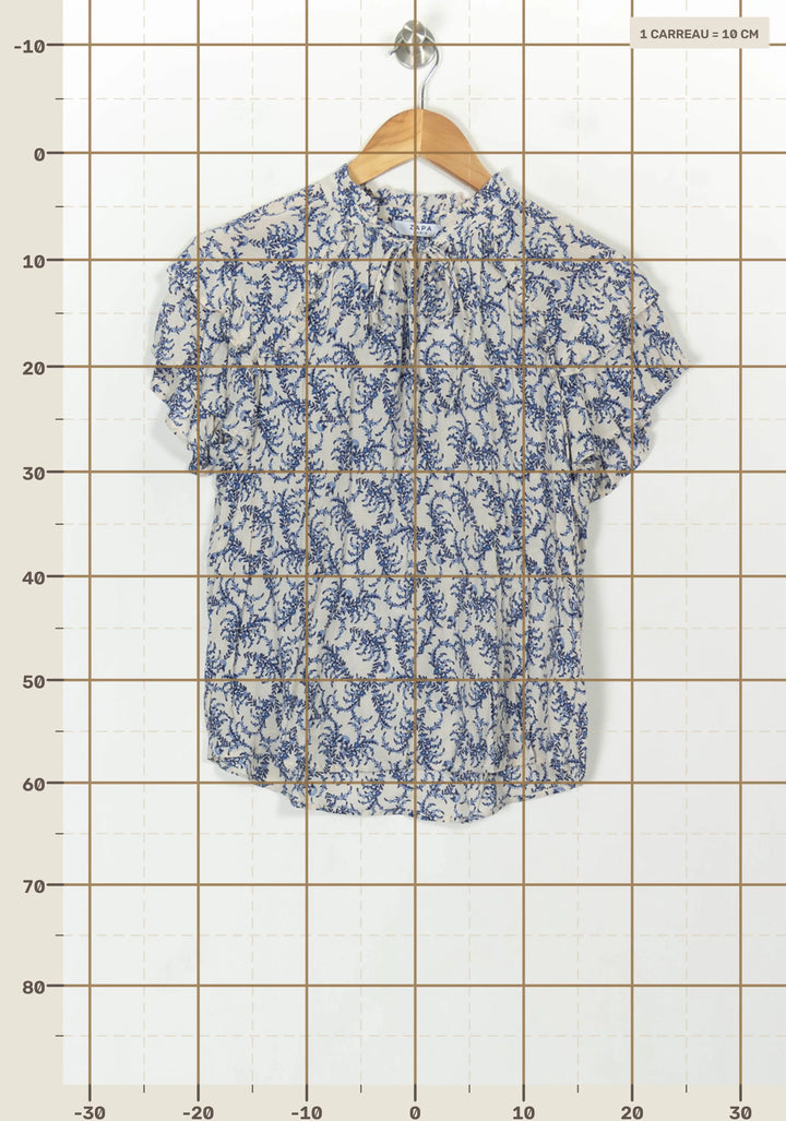 Blouse Blanche et Bleue - Taille M/38 de la marque ZAPA | PARAD118140 - Vendu par Paradigme - Image 4