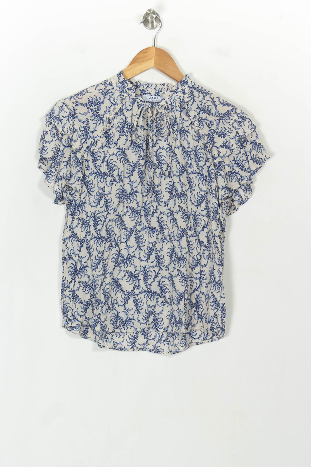 Blouse Blanche et Bleue - Taille M/38 de la marque ZAPA | PARAD118140 - Vendu par Paradigme - Image 2