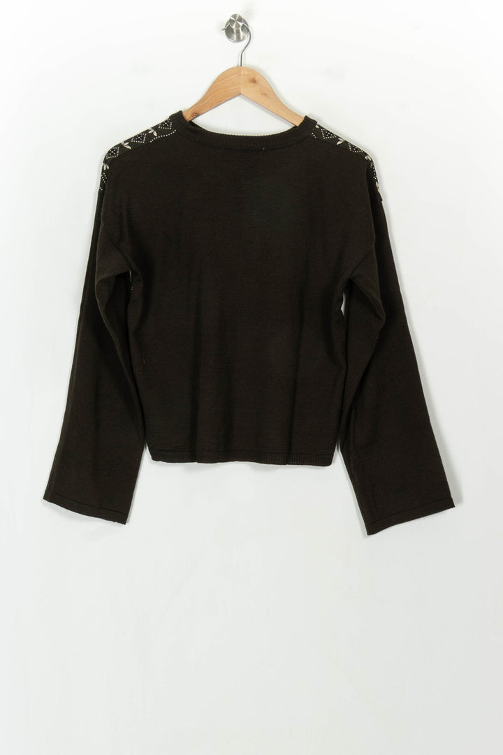 Pull Vert et Noir - Taille S/36 de la marque La Fée Maraboutée | PARAD118143 - Vendu par Paradigme - Image 5