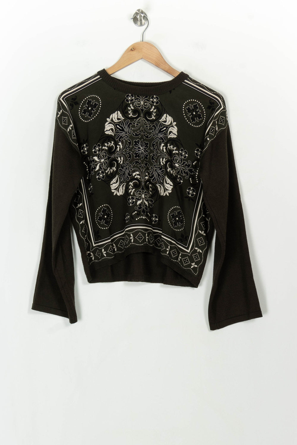 Pull Vert et Noir - Taille S/36 de la marque La Fée Maraboutée | PARAD118143 - Vendu par Paradigme - Image 2