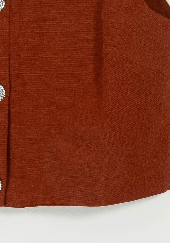Gilet Orange - Taille S/36 de la marque Petite Mendigote | PARAD118146 - Vendu par Paradigme - Image 3