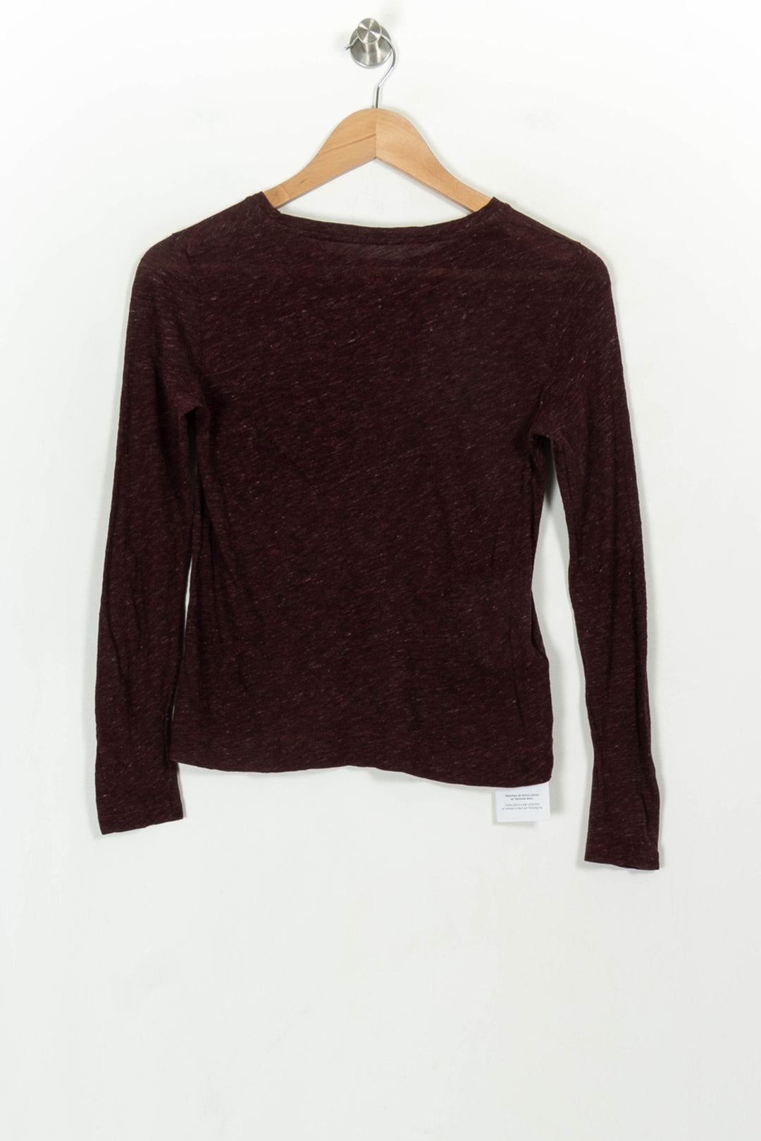 Tee-shirt manches longues bordeaux - Taille XS/34 de la marque Comptoir des Cotonniers | PARAD118147 - Vendu par Paradigme - Image 5