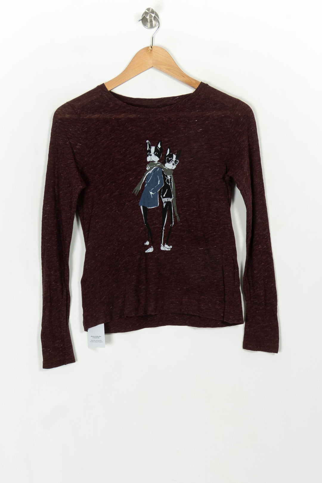 Tee-shirt manches longues bordeaux - Taille XS/34 de la marque Comptoir des Cotonniers | PARAD118147 - Vendu par Paradigme - Image 2