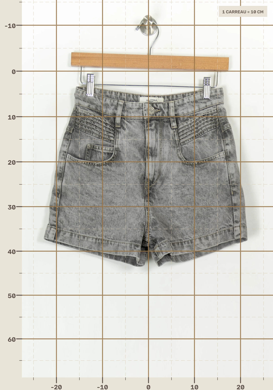 Short Gris - Taille S/36 de la marque Isabel Marant | PARAD118148 - Vendu par Paradigme - Image 4