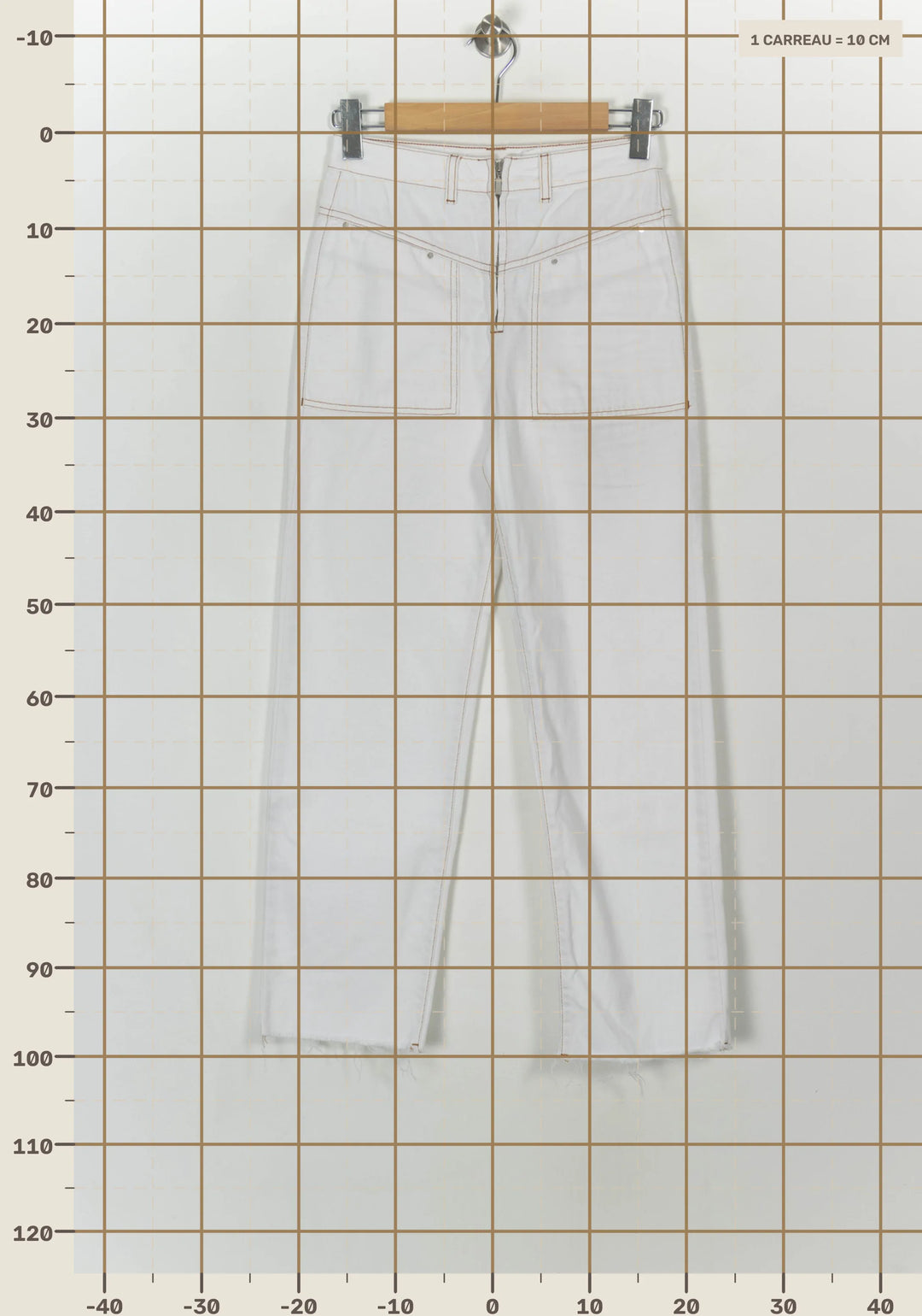 Jean Blanc - Taille XS/34 de la marque ba&amp;sh | PARAD118150 - Vendu par Paradigme - Image 4