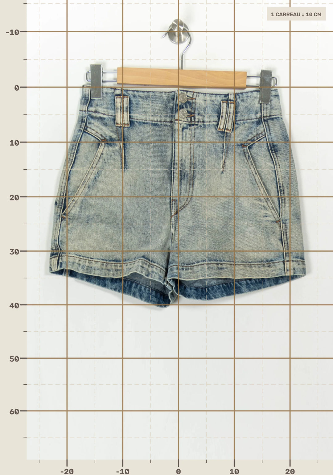 Short en Jean Bleu - Taille S/36 de la marque Isabel Marant étoile | PARAD118152 - Vendu par Paradigme - Image 4