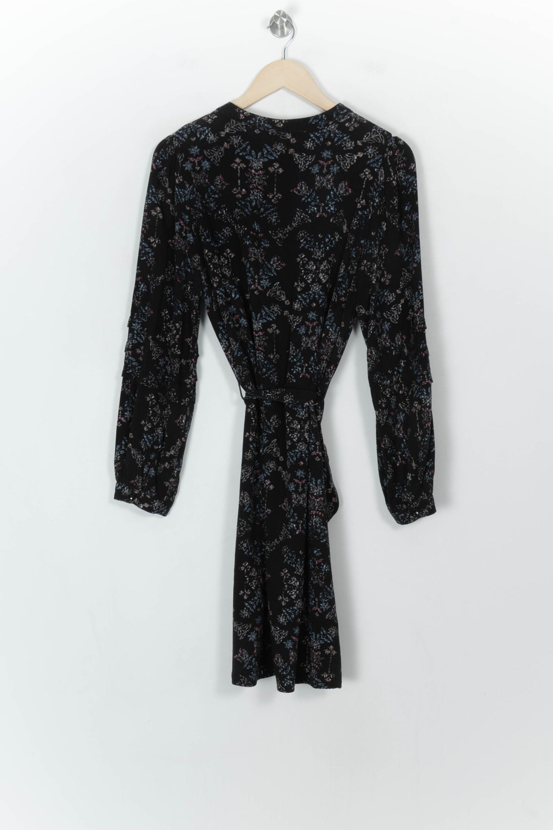 Robe Portefeuille Noire et Bleue - Taille M/38 de la marque La Fée Maraboutée | PARAD118153 - Vendu par Paradigme - Image 5