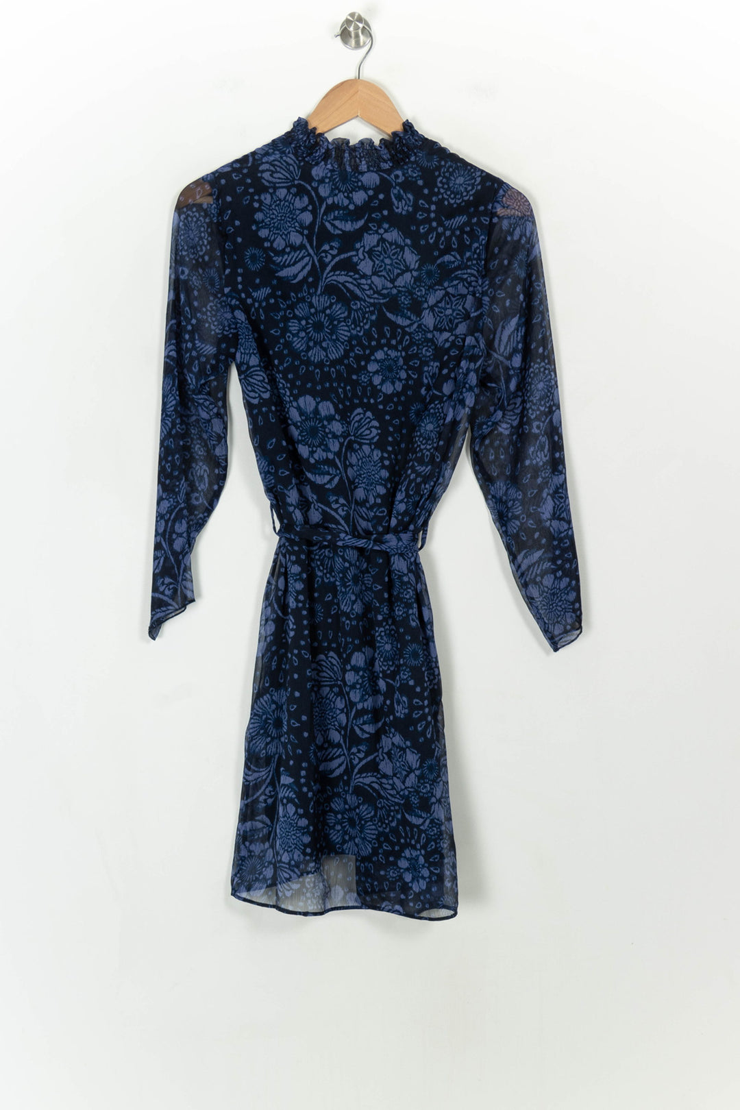 Robe Fleurie Bleue - Taille M/38 de la marque La Fée Maraboutée | PARAD118154 - Vendu par Paradigme - Image 5