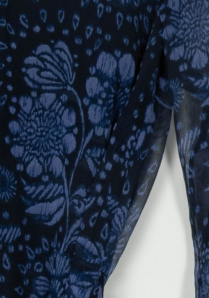 Robe Fleurie Bleue - Taille M/38 de la marque La Fée Maraboutée | PARAD118154 - Vendu par Paradigme - Image 3