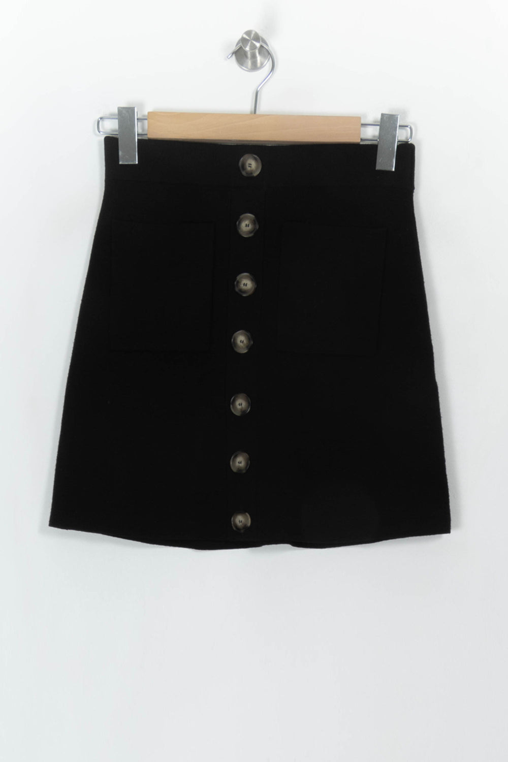 Jupe Boutonnée Noire - Taille S/36 de la marque Sézane | PARAD118158 - Vendu par Paradigme - Image 2