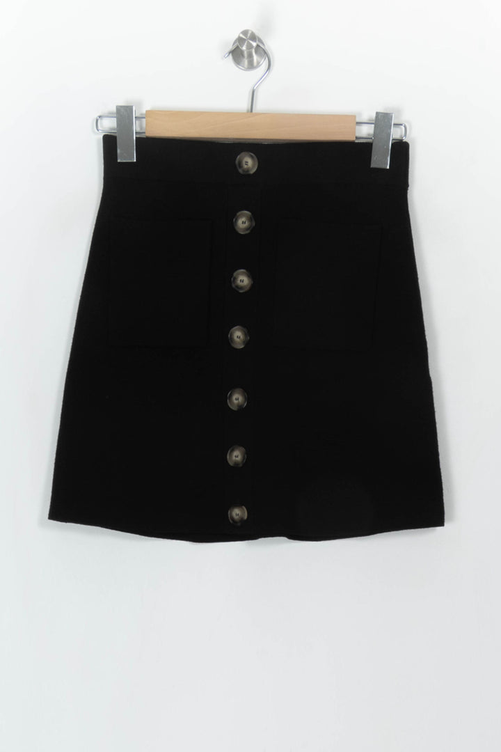Jupe Boutonnée Noire - Taille S/36 de la marque Sézane | PARAD118158 - Vendu par Paradigme - Image 2