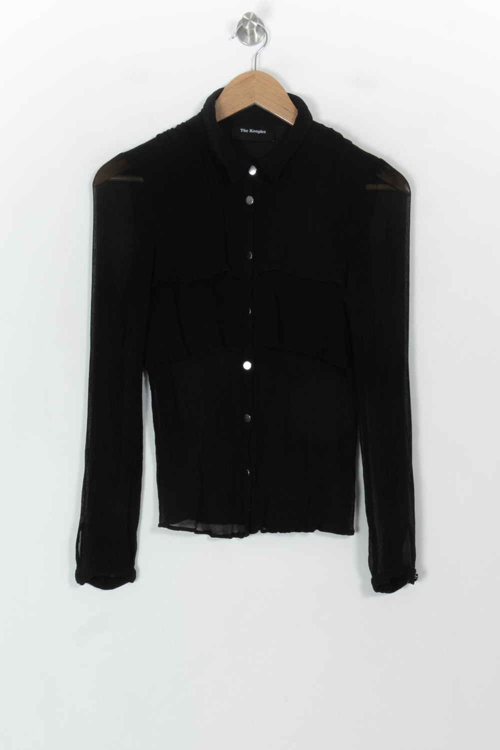 Chemise Noire - Taille S/36 de la marque The Kooples | PARAD118160 - Vendu par Paradigme - Image 2