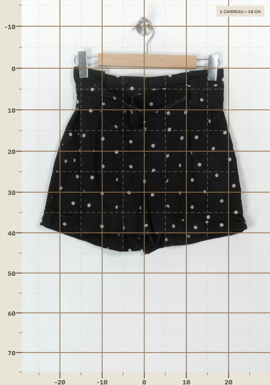 Short Noir et Blanc - Taille M/38 de la marque Sézane | PARAD118164 - Vendu par Paradigme - Image 4