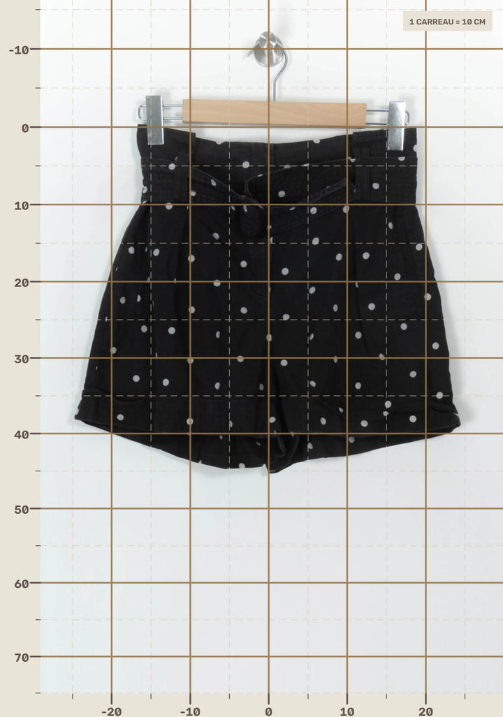 Short Noir et Blanc - Taille M/38 de la marque Sézane | PARAD118164 - Vendu par Paradigme - Image 4