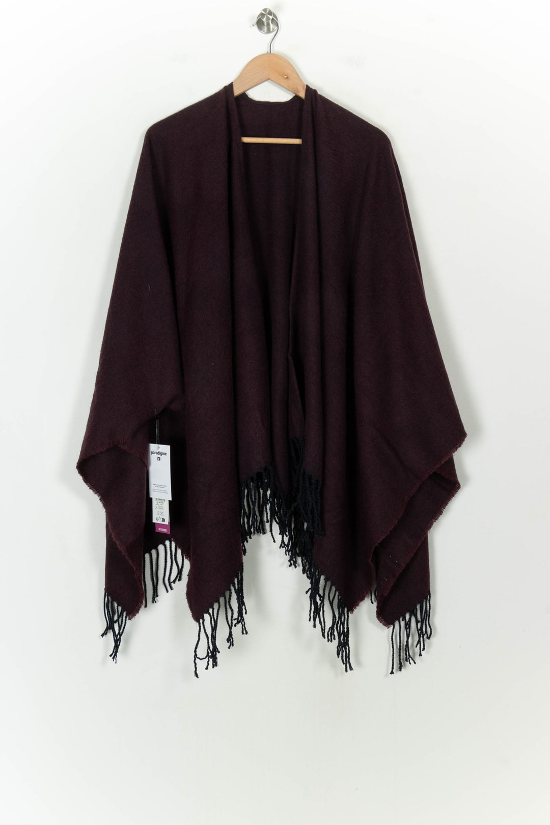 Poncho Violet et Noir - Taille T.U. de la marque Galeries Lafayette | PARAD118165 - Vendu par Paradigme - Image 2