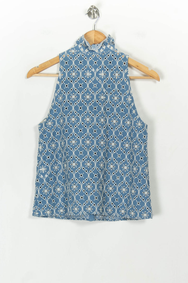 Blouse Bleu et Blanche - Taille S/36 de la marque Sézane | PARAD118167 - Vendu par Paradigme - Image 5