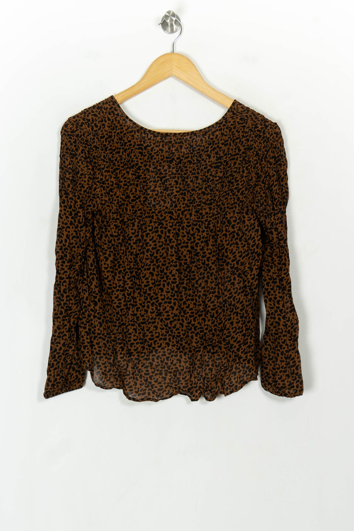 Blouse Marron et Noire - Taille S/36 de la marque Sud express | PARAD118170 - Vendu par Paradigme - Image 5