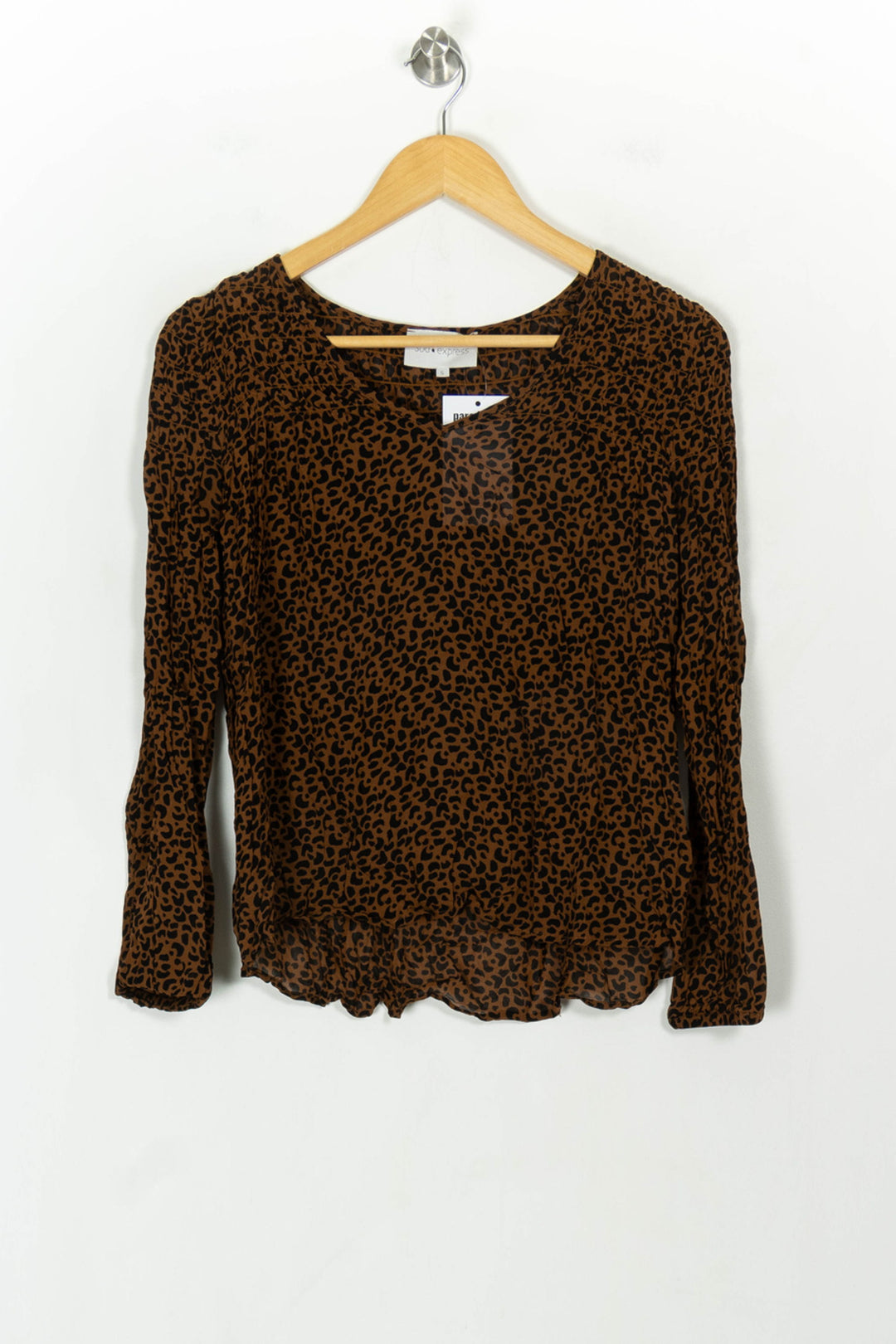 Blouse Marron et Noire - Taille S/36 de la marque Sud express | PARAD118170 - Vendu par Paradigme - Image 2