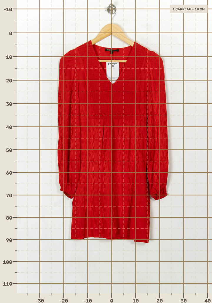 Robe Courte Rouge - Taille S/36 de la marque Maje | PARAD118171 - Vendu par Paradigme - Image 4