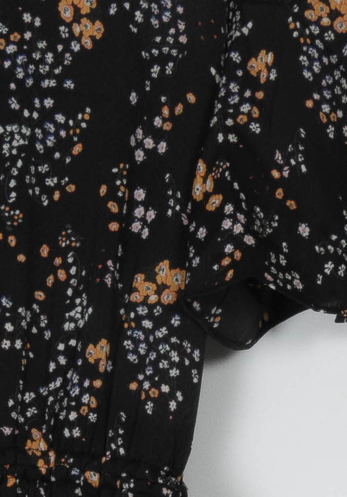 Robe Fleurie Noire et Orange - Taille XS/34 de la marque Zadig&amp;Voltaire | PARAD118174 - Vendu par Paradigme - Image 3