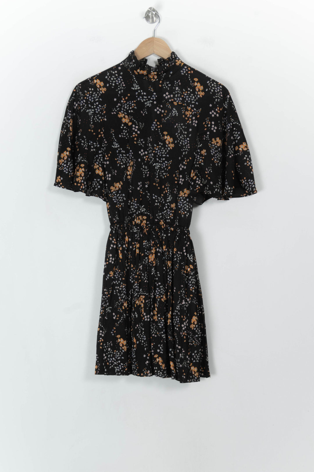 Robe Fleurie Noire et Orange - Taille XS/34 de la marque Zadig&amp;Voltaire | PARAD118174 - Vendu par Paradigme - Image 2