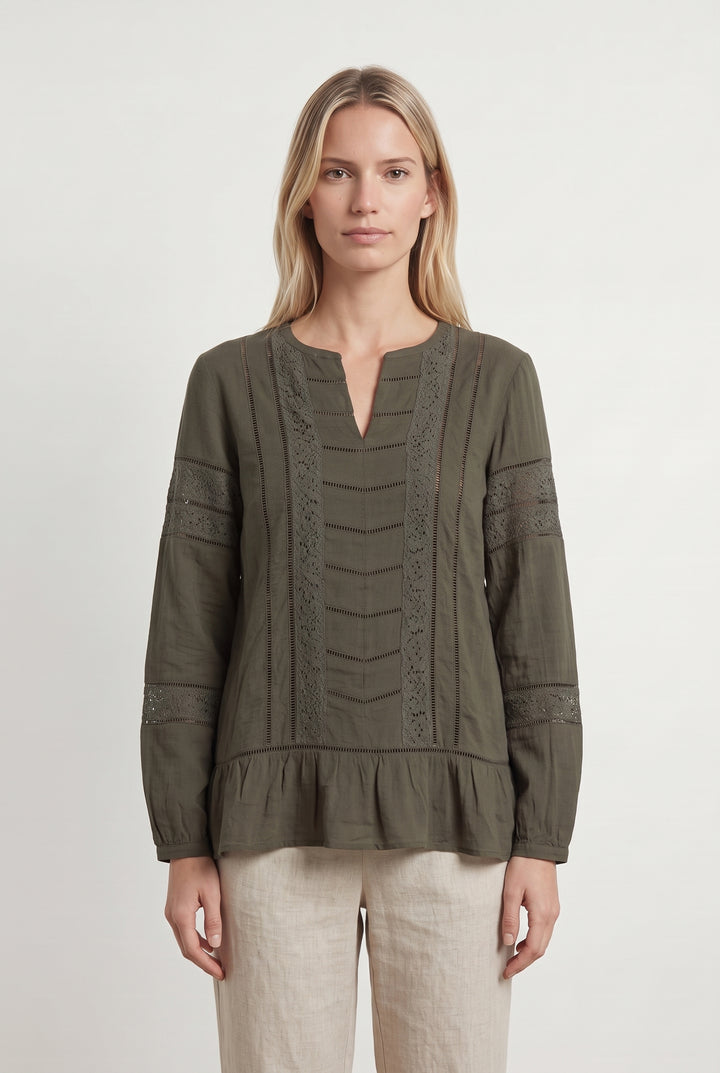 Blouse Verte - Taille M/38 de la marque ZAPA | PARAD118175 - Vendu par Paradigme - Image 1