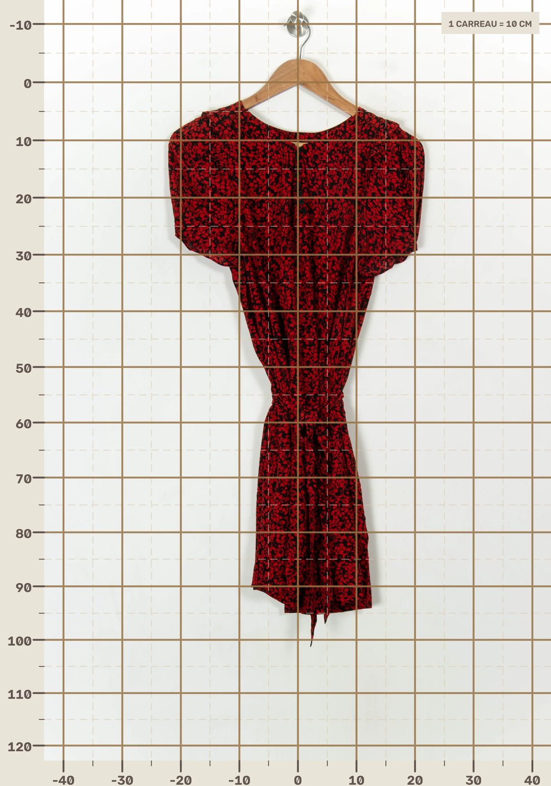 Robe Courte Rouge et Noir - Taille XS/34 de la marque Zadig&amp;Voltaire | PARAD118176 - Vendu par Paradigme - Image 4