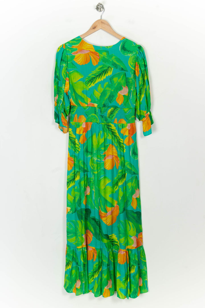 Robe Longue Verte et Orange - Taille M/38 de la marque Soi Paris | PARAD118177 - Vendu par Paradigme - Image 5