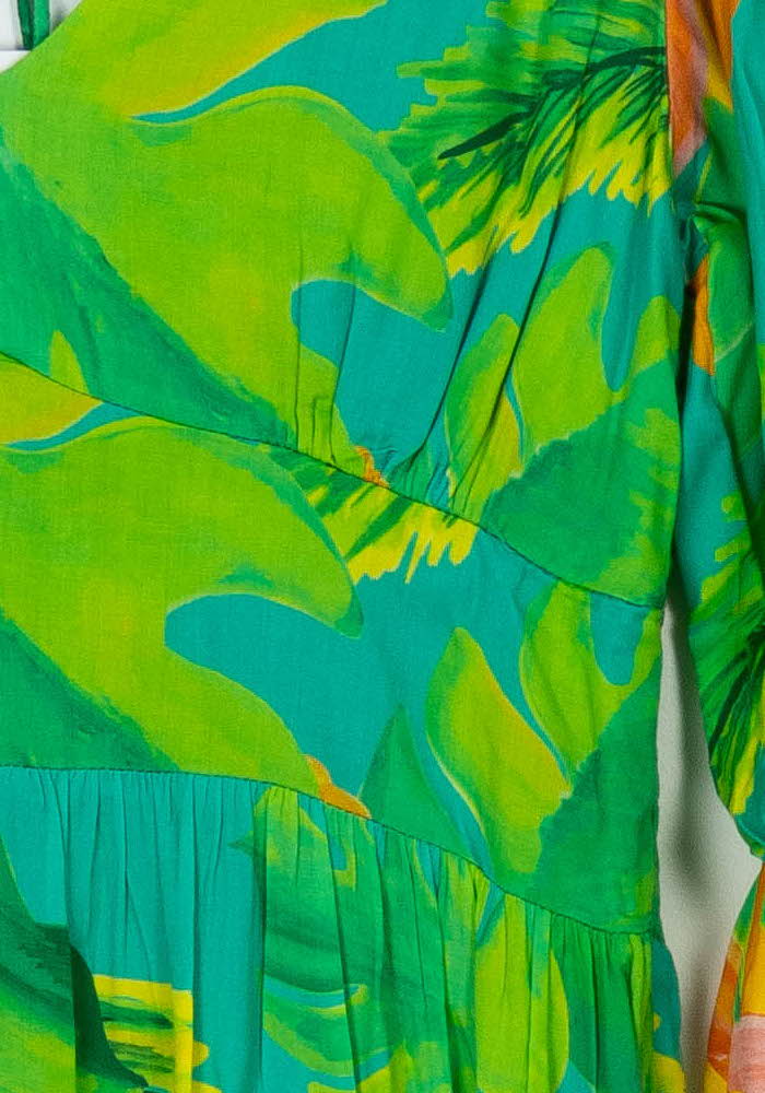 Robe Longue Verte et Orange - Taille M/38 de la marque Soi Paris | PARAD118177 - Vendu par Paradigme - Image 3