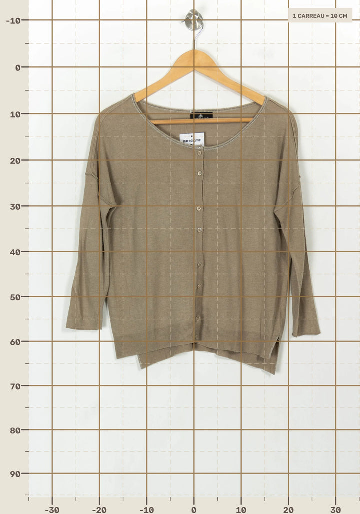 Cardigan Beige - Taille M/38 de la marque One Step | PARAD118179 - Vendu par Paradigme - Image 4