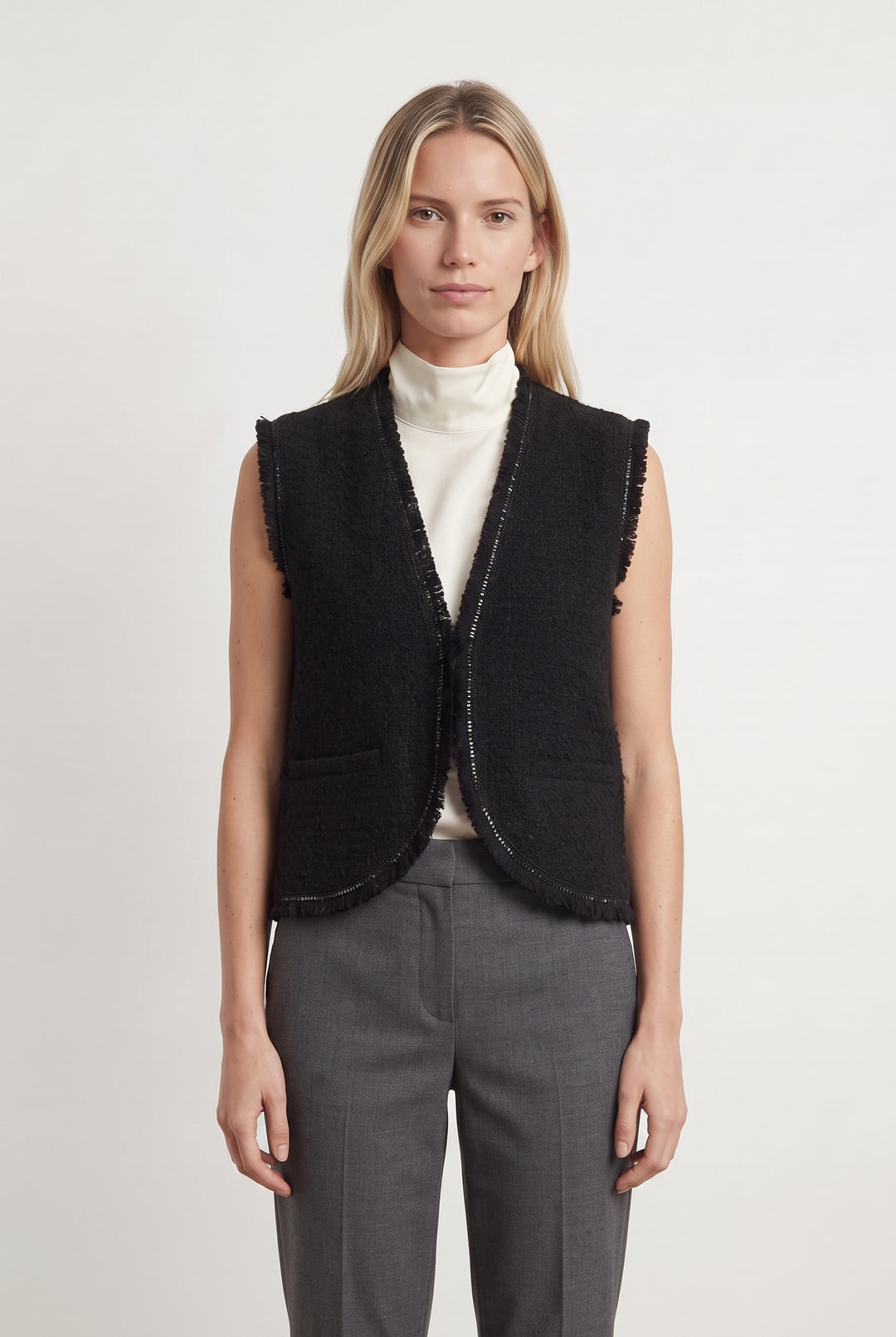 Gilet Sans Manches Noir - Taille S/36 de la marque Maje | PARAD118181 - Vendu par Paradigme - Image 1
