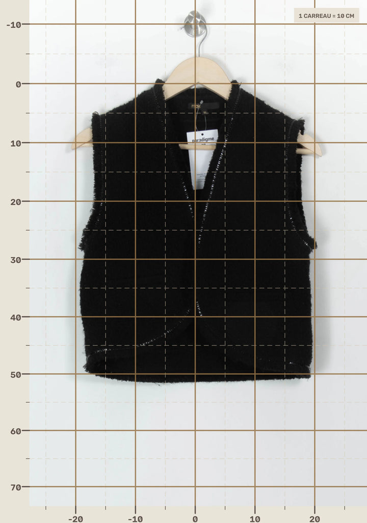 Gilet Sans Manches Noir - Taille S/36 de la marque Maje | PARAD118181 - Vendu par Paradigme - Image 4