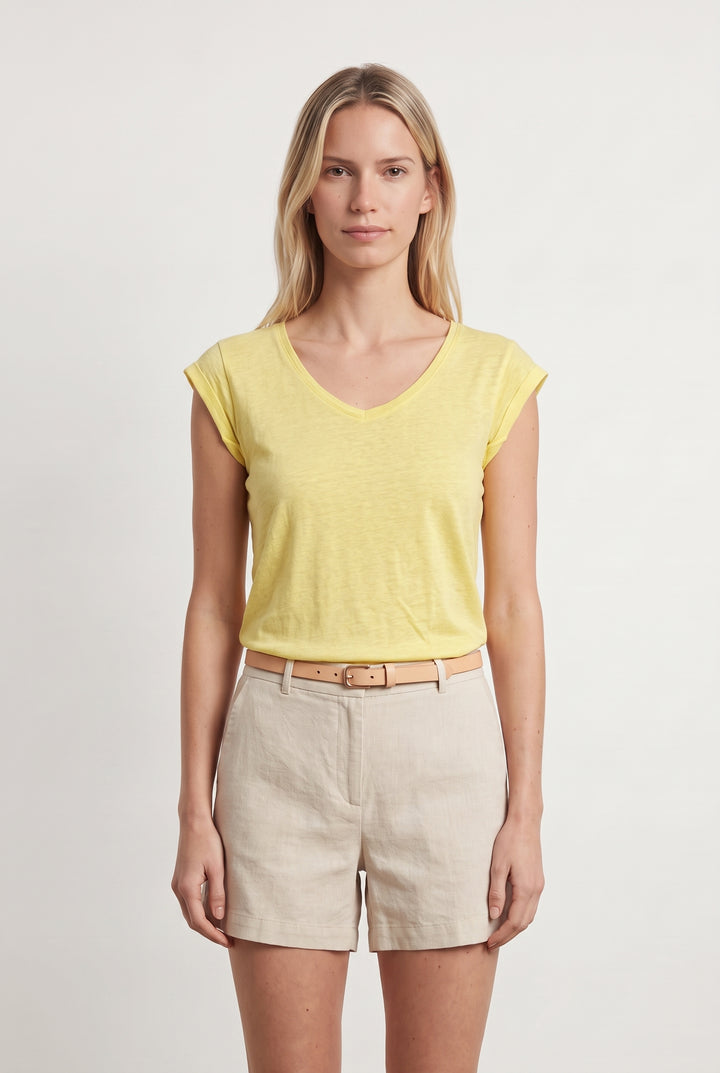 Débardeur Jaune - Taille XS/34 de la marque La Fée Maraboutée | PARAD118184 - Vendu par Paradigme - Image 1