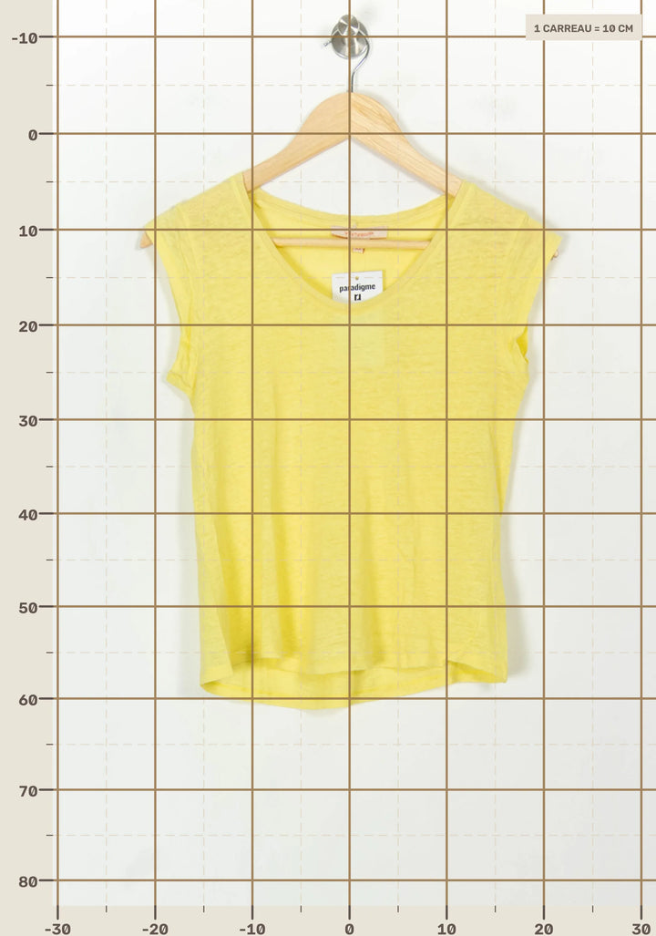 Débardeur Jaune - Taille XS/34 de la marque La Fée Maraboutée | PARAD118184 - Vendu par Paradigme - Image 4