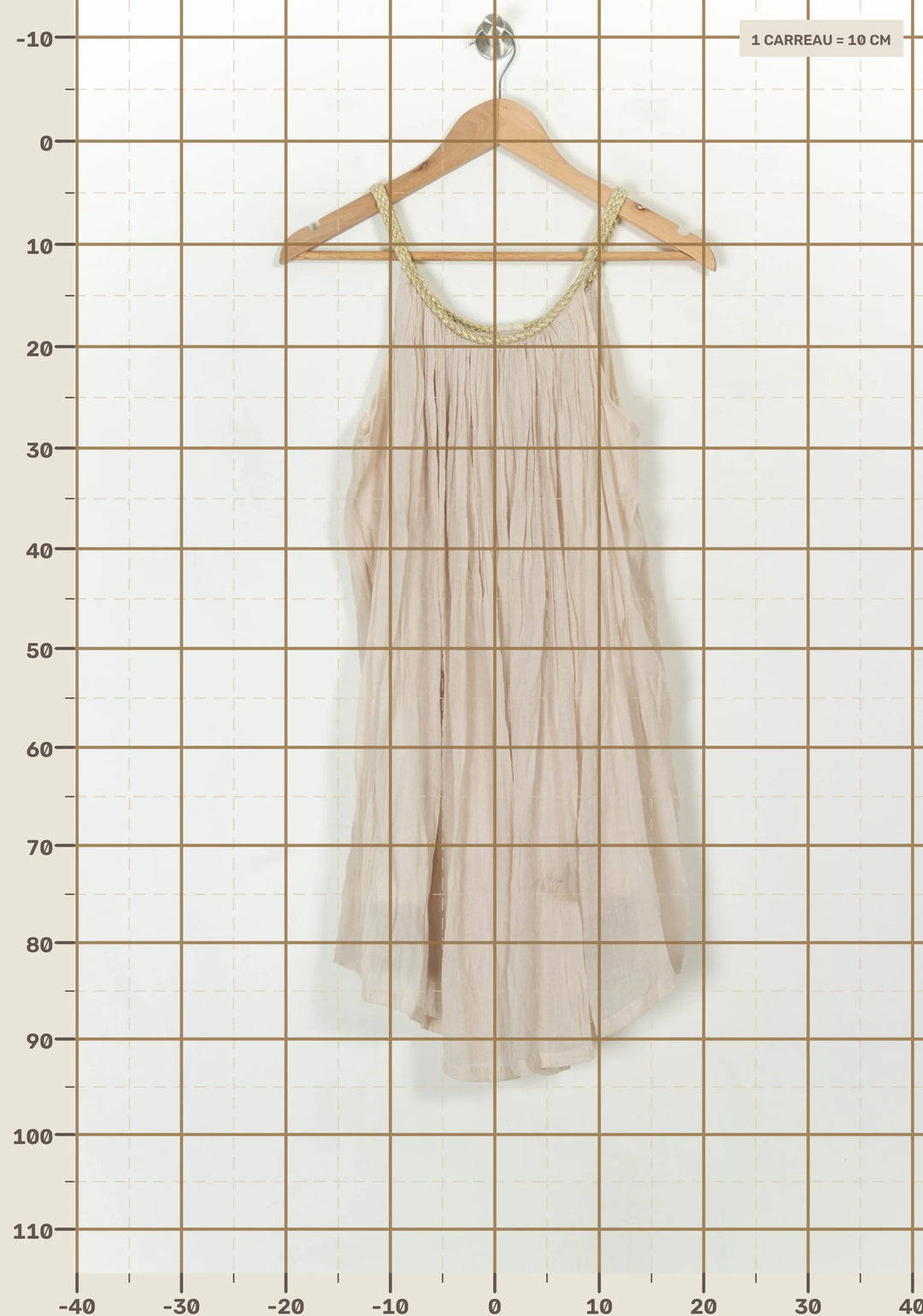 Robe Plissée Beige - Taille S/36 de la marque Suncoo | PARAD118186 - Vendu par Paradigme - Image 4