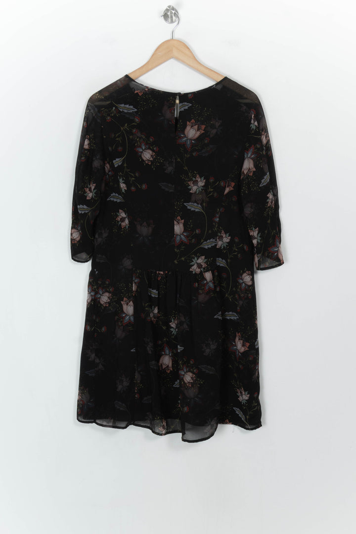 Robe Midi Noire à Fleurs - Taille M/38 de la marque One Step | PARAD118187 - Vendu par Paradigme - Image 5