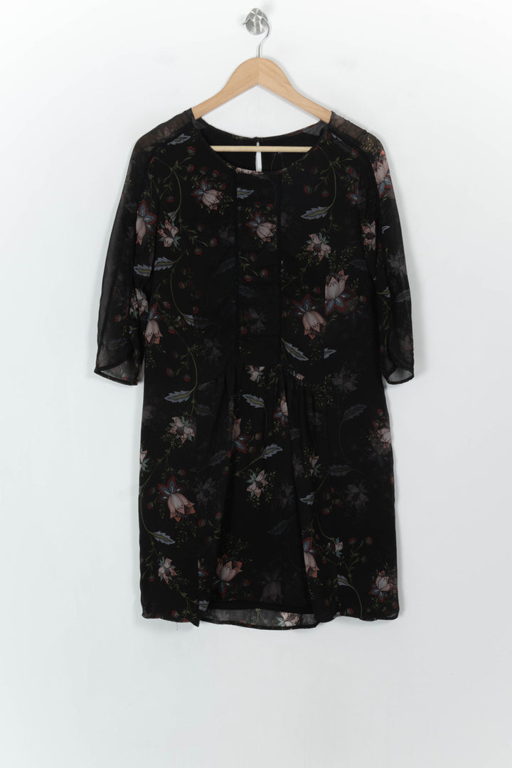 Robe Midi Noire à Fleurs - Taille M/38 de la marque One Step | PARAD118187 - Vendu par Paradigme - Image 2