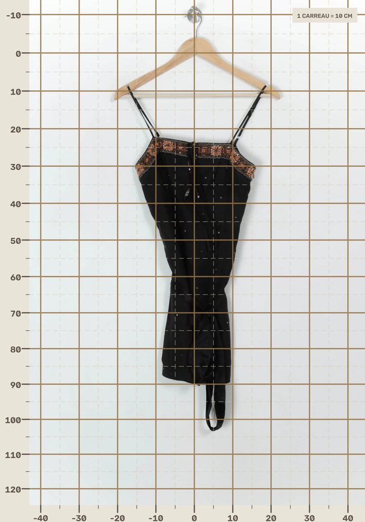 Débardeur Noir et Orange - Taille S/36 de la marque Derhy | PARAD118190 - Vendu par Paradigme - Image 4