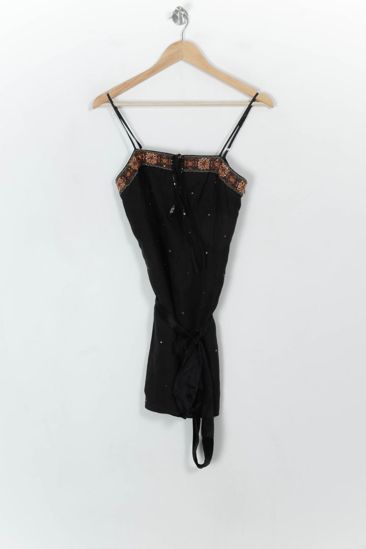 Débardeur Noir et Orange - Taille S/36 de la marque Derhy | PARAD118190 - Vendu par Paradigme - Image 2